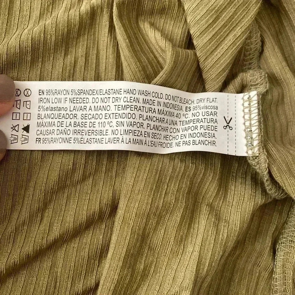 🆕Forever21  Olive& White Color Block Wrap Dress S🆕 - Picture 11 of 11